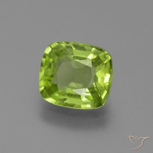 Peridoto Verde acceso naturale da 2.22 ct, Cuscino, VS