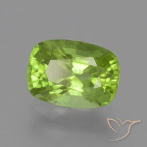 Peridoto Verde medio naturale da 2.51 ct, Cuscino, VS