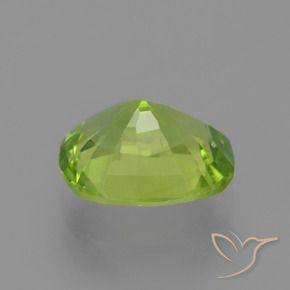 Peridoto Verde giallastro naturale da 2.40 ct, Cuscino, VS-SI