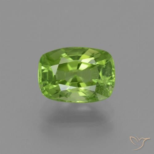 2.43ct Naturale Verde acceso Peridoto, Cuscino, VS