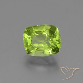 Peridoto Verde medio naturale da 1.90 ct, Cuscino, VVS-VS