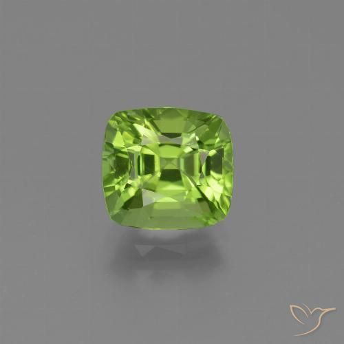 2.00ct Naturale Verde medio Peridoto, Cuscino, VVS-VS