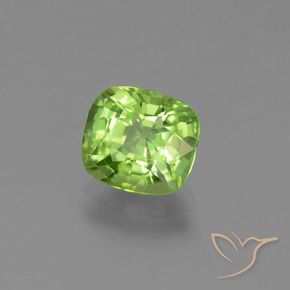 Peridoto Verde acceso naturale da 1.92 ct, Cuscino, VS