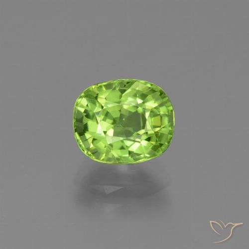 2.13ct Naturale Verde acceso Peridoto, Cuscino, VVS-VS