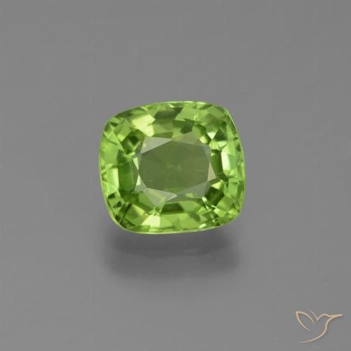 2.14ct Naturale Verde acceso Peridoto, Cuscino, VS