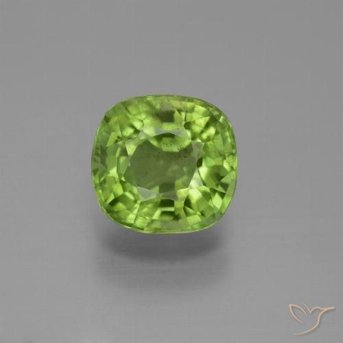 2.59ct Naturale Verde acceso Peridoto, Cuscino, VS-SI