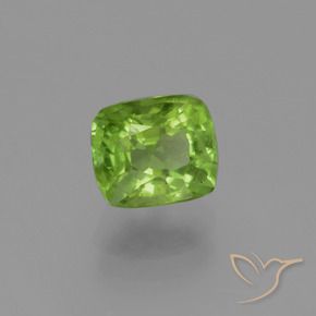 Peridoto Verde acceso naturale da 2.33 ct, Cuscino, VS-SI