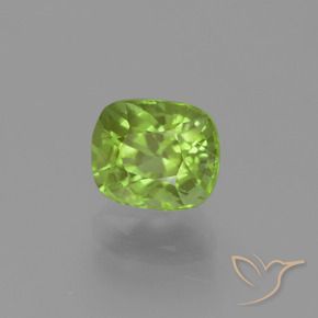 Peridoto Verde giallastro naturale da 2.25 ct, Cuscino, VS