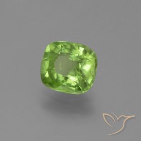 Peridoto Verde medio naturale da 2.03 ct, Cuscino, VS-SI
