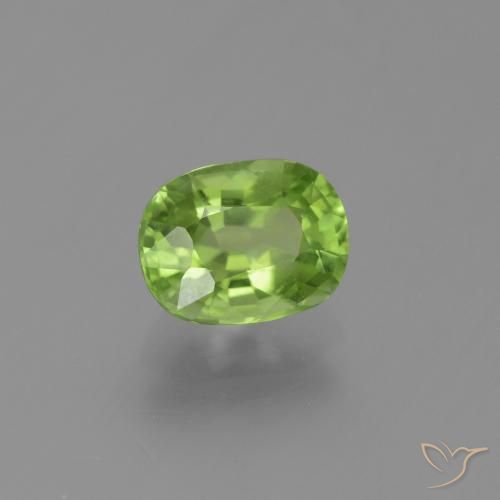 Peridoto Verde medio naturale da 1.98 ct, Cuscino, VVS-VS