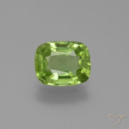 2.01ct Naturale Verde medio Peridoto, Cuscino, VS