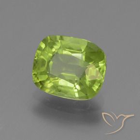 Peridoto Verde chiaro e vivace naturale da 1.80 ct, Cuscino, VS-SI