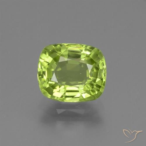2.02ct Naturale Verde chiaro e vivace Peridoto, Cuscino, VS-SI