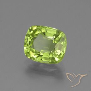 Peridoto Verde chiaro e vivace naturale da 2.02 ct, Cuscino, VS-SI