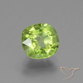 Peridoto Verde giallastro naturale da 1.95 ct, Cuscino, VS