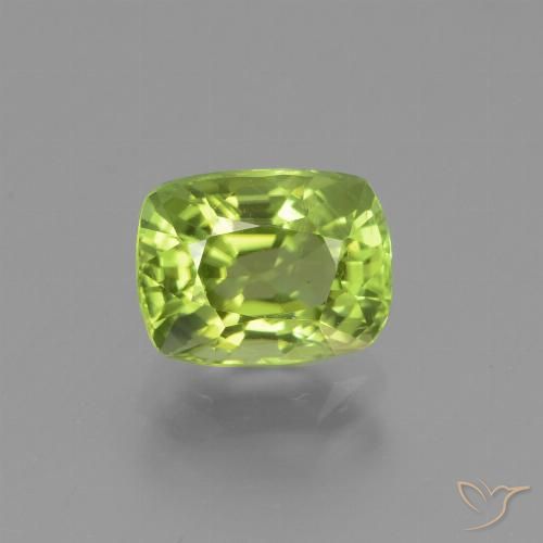 2.04ct Naturale Verde medio Peridoto, Cuscino, VS