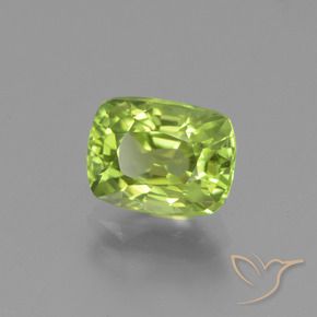 Peridoto Verde medio naturale da 2.04 ct, Cuscino, VS