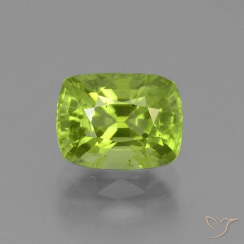 2.52ct Naturale Verde acceso Peridoto, Cuscino, VS
