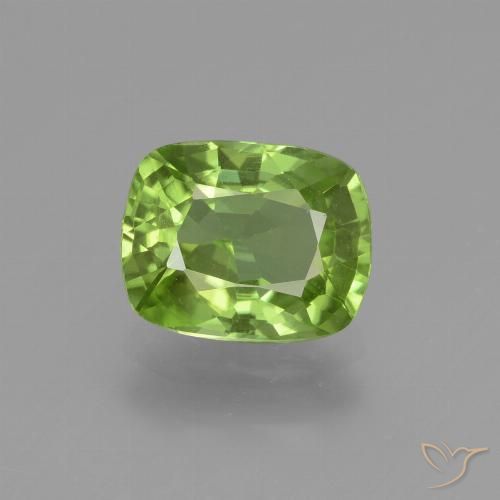2.08ct Naturale Verde giallastro Peridoto, Cuscino, VS