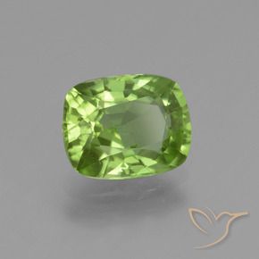 Peridoto Verde giallastro naturale da 2.08 ct, Cuscino, VS