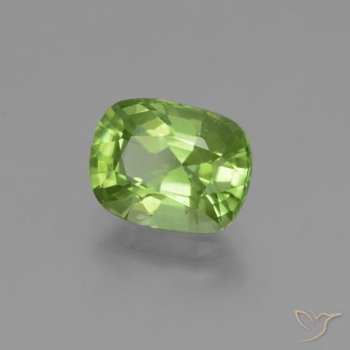 Peridoto Verde medio naturale da 2.47 ct, Cuscino, VS