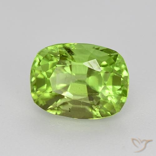 Peridoto Verde medio naturale da 1.99 ct, Cuscino, VS