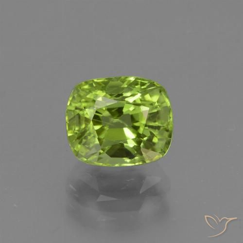 2.09ct Naturale Verde acceso Peridoto, Cuscino, VS