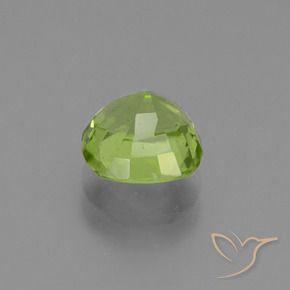 Peridoto Verde medio-chiaro naturale da 2.06 ct, Cuscino, VS