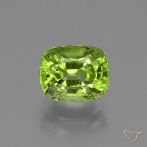 2.19ct Naturale Verde acceso Peridoto, Cuscino, VS