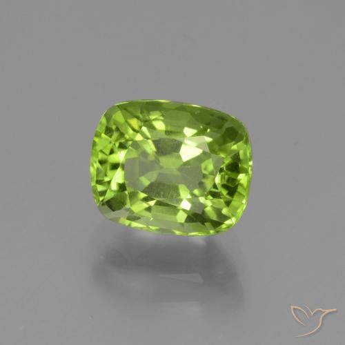 Peridoto Verde acceso naturale da 2.19 ct, Cuscino, VS