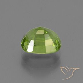Peridoto Verde giallastro naturale da 2.37 ct, Cuscino, VS-SI