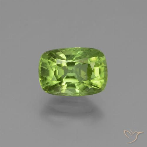 2.36ct Naturale Verde acceso Peridoto, Cuscino, VS