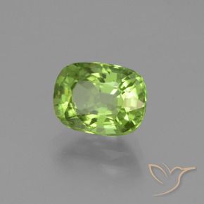 Peridoto Verde medio naturale da 2.32 ct, Cuscino, VS
