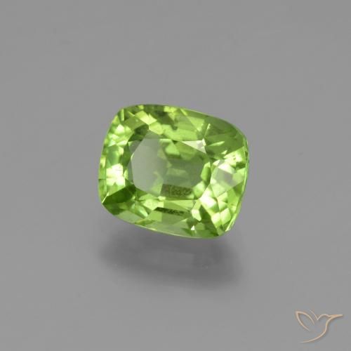Peridoto Verde medio naturale da 2.16 ct, Cuscino, VS