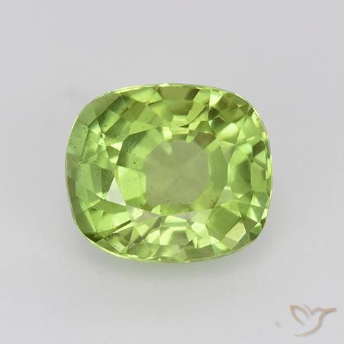 2.24ct Naturale Verde chiaro e vivace Peridoto, Cuscino, VS