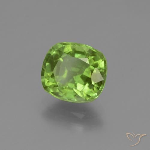 Peridoto Verde medio naturale da 2.29 ct, Cuscino, VS