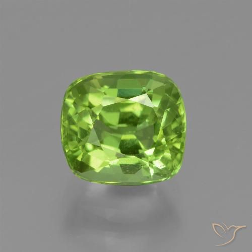 2.30ct Naturale Verde medio Peridoto, Cuscino, VS
