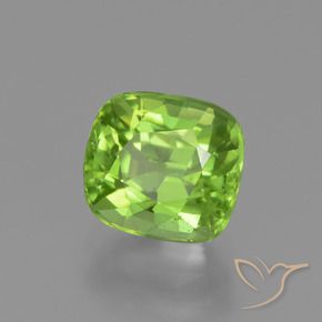 Peridoto Verde medio naturale da 2.30 ct, Cuscino, VS