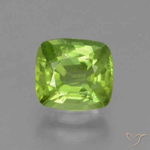 2.25ct Naturale Verde medio Peridoto, Cuscino, VS