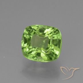 Peridoto Verde acceso naturale da 2.05 ct, Cuscino, VS