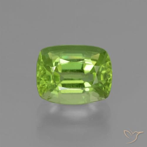 2.13ct Naturale Verde medio Peridoto, Cuscino, VS