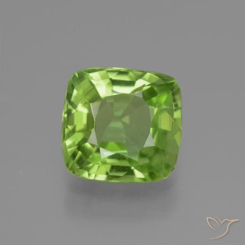 2.12ct Naturale Verde acceso Peridoto, Cuscino, VS