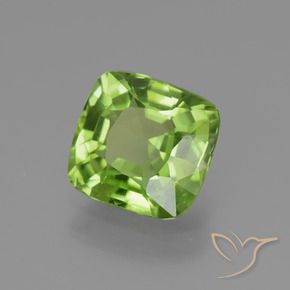 Peridoto Verde acceso naturale da 2.12 ct, Cuscino, VS