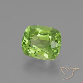 Peridoto Verde medio naturale da 2.29 ct, Cuscino, VS
