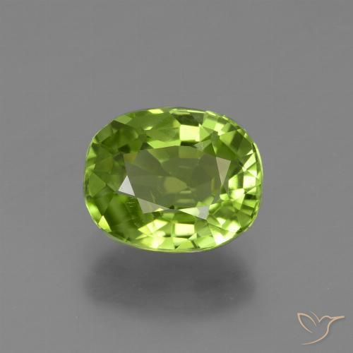 Peridoto naturale verde da 2,40 ct, taglio ovale, VS