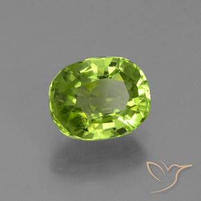 Peridoto naturale verde da 2,40 ct, taglio ovale, VS