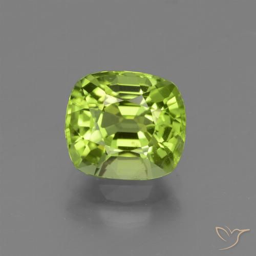 2.26ct Naturale Verde medio Peridoto, Cuscino, VS
