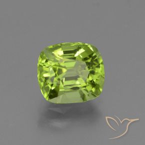 Peridoto Verde medio naturale da 2.26 ct, Cuscino, VS