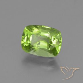 Peridoto Verde medio naturale da 1.89 ct, Cuscino, VS