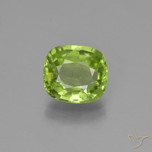 2.10ct Naturale Verde medio Peridoto, Cuscino, VS